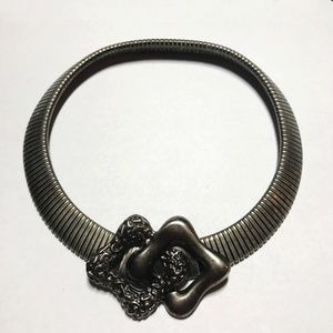 VINTAGE PEWTER COLLAR NECKLACE